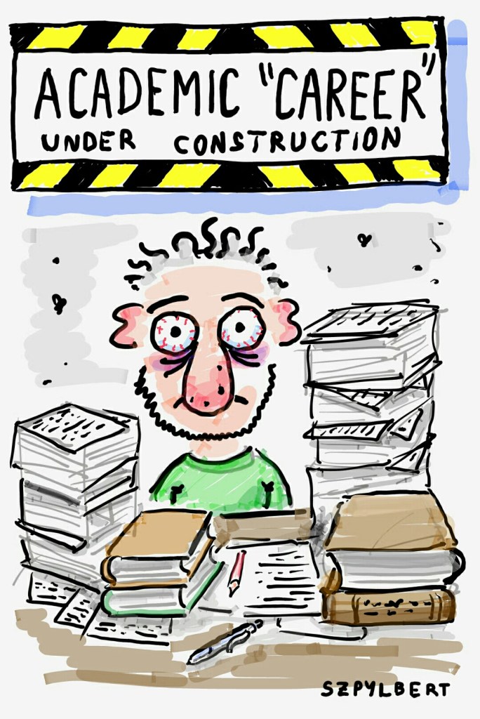 Szpylbert cartoon about academic careers