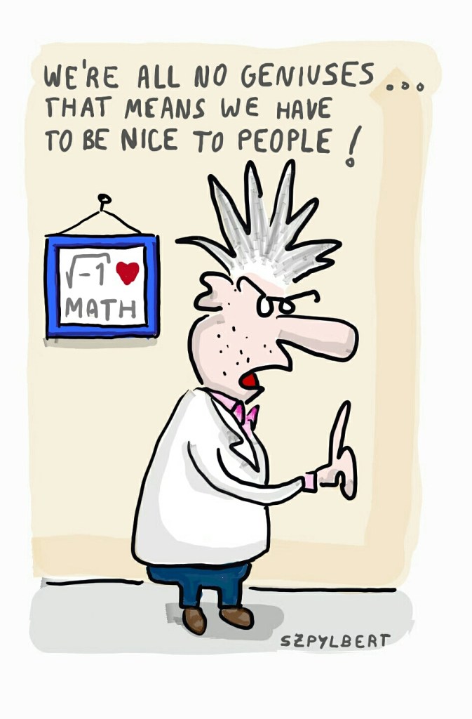 Szpylbert cartoon about not being a genius
