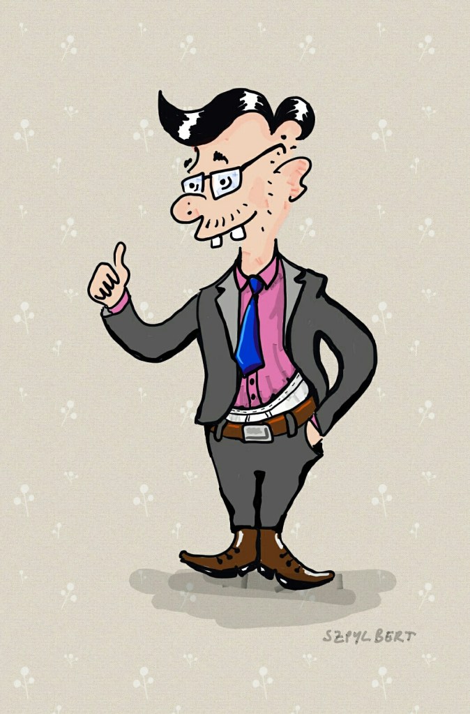 Szpylbert cartoon about being stylish