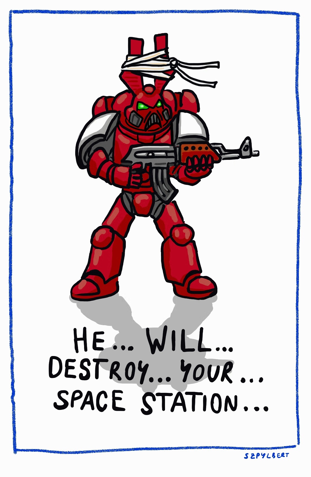 Szpylbert cartoon about Dorbonokon the Space Terrorist