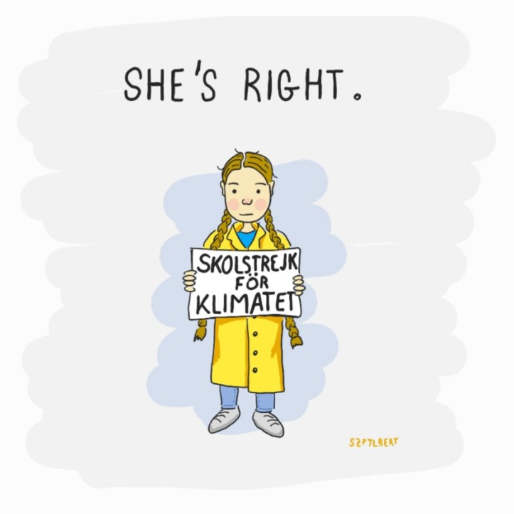 Greta Thunberg cartoon