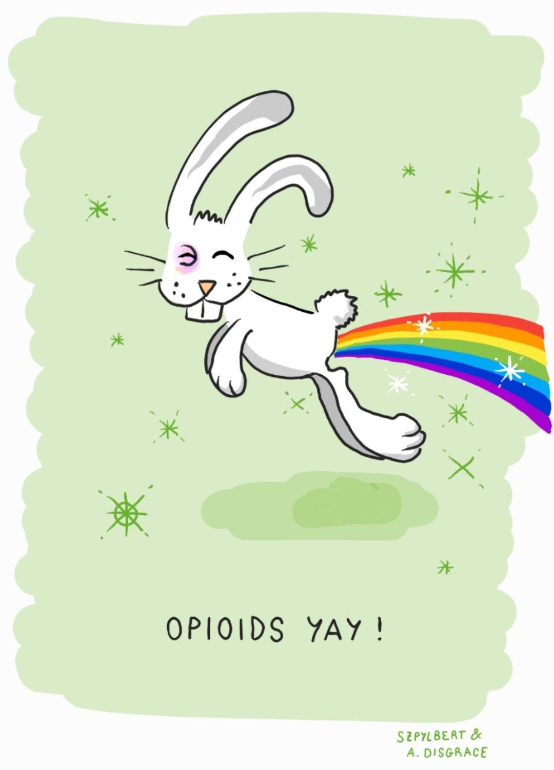 Szpylbert & A.Disgrace cartoon on the US opioid crisis (c) 2019